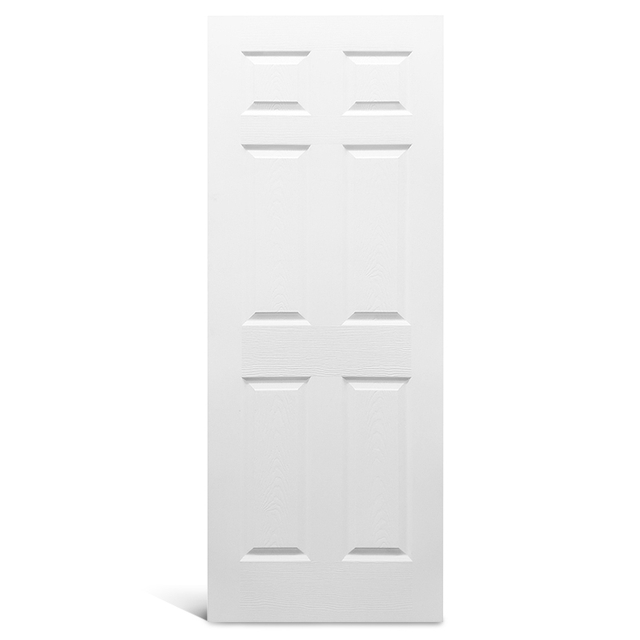 6-панельная текстурированная предварительно окрашенная литая дверь