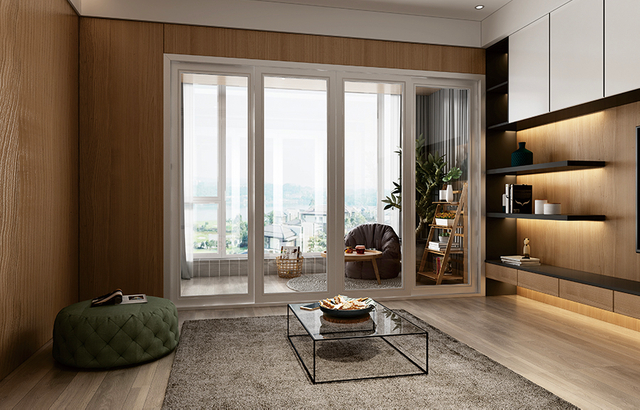 Витрина на двери коттеджа