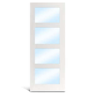 Французская дверь из грунтованного стекла 4 Lite из МДФ