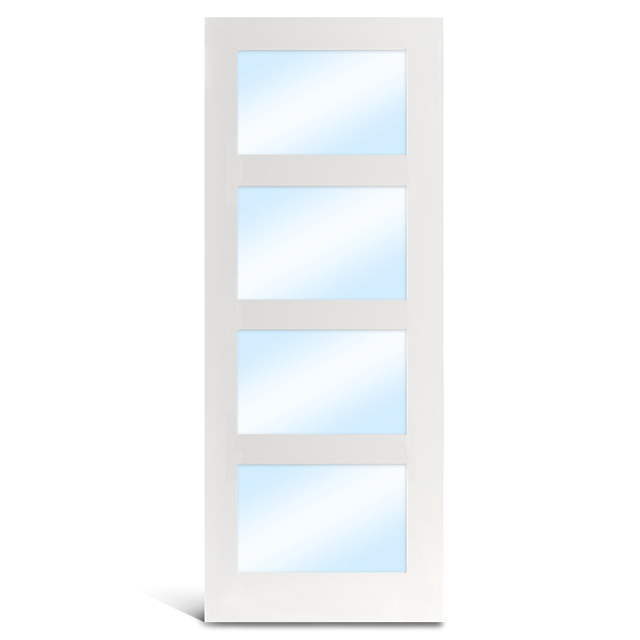 Французская дверь из грунтованного стекла 4 Lite из МДФ