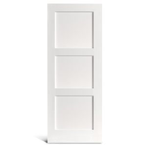 3 плоских квадрата с вертикальной загрунтованной дверцей Shaker