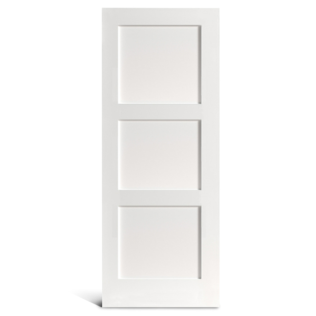 3 плоских квадрата с вертикальной загрунтованной дверцей Shaker