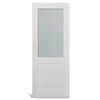 2-х панельная стеклянная литая дверь из ПВХ с квадратным верхом