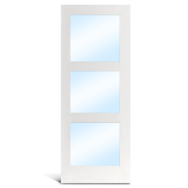 Французская дверь из грунтованного стекла 3 Lite из МДФ