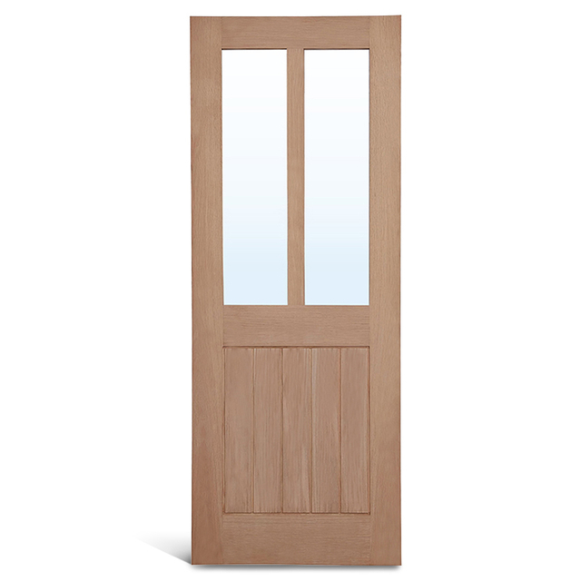 3 плоских квадрата с вертикальной стеклянной дубовой дверью Shaker