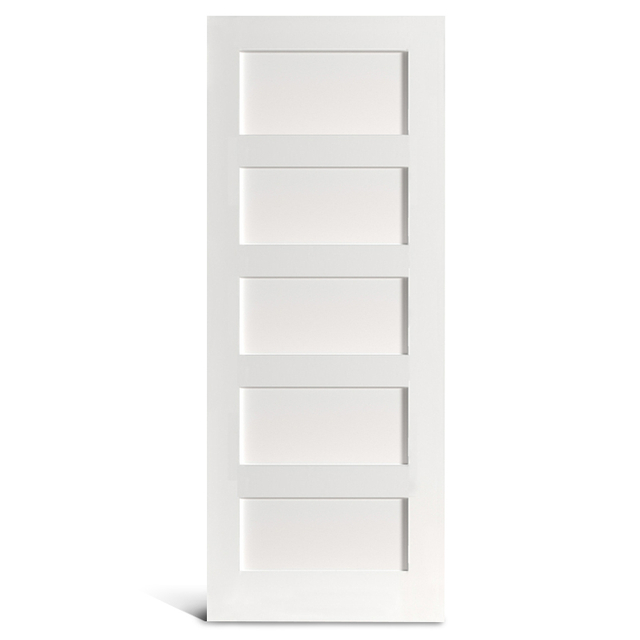 5 окрашенных дверей Shaker с плоскими панелями