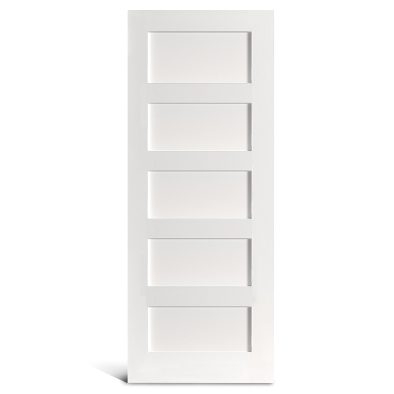 5 окрашенных дверей Shaker с плоскими панелями