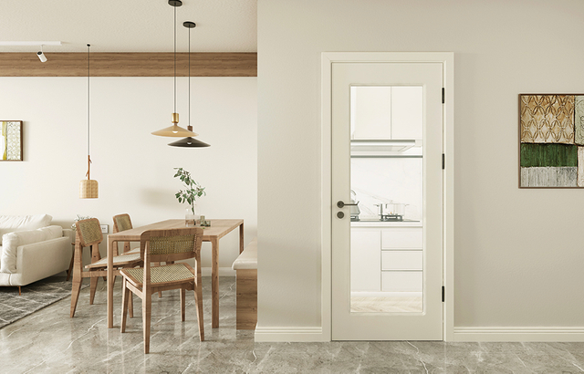 Витрина на двери коттеджа