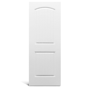 2-панельная дверь с круглым верхом, текстурированная, грунтованная, формованная дверь