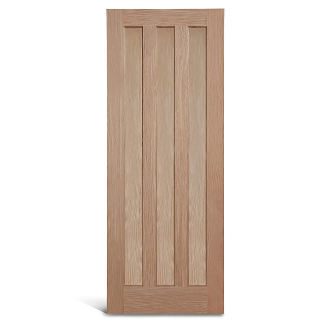 3-х панельная дубовая панельная дверь